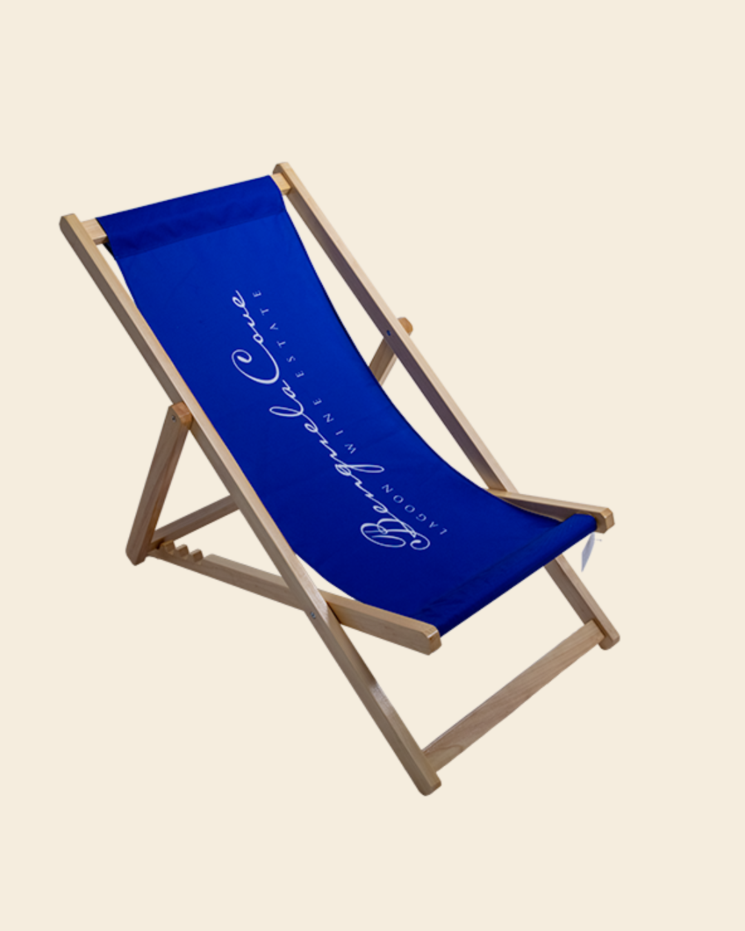 Banguela Cove Branded Deck Chair- Royal Blue Canvas