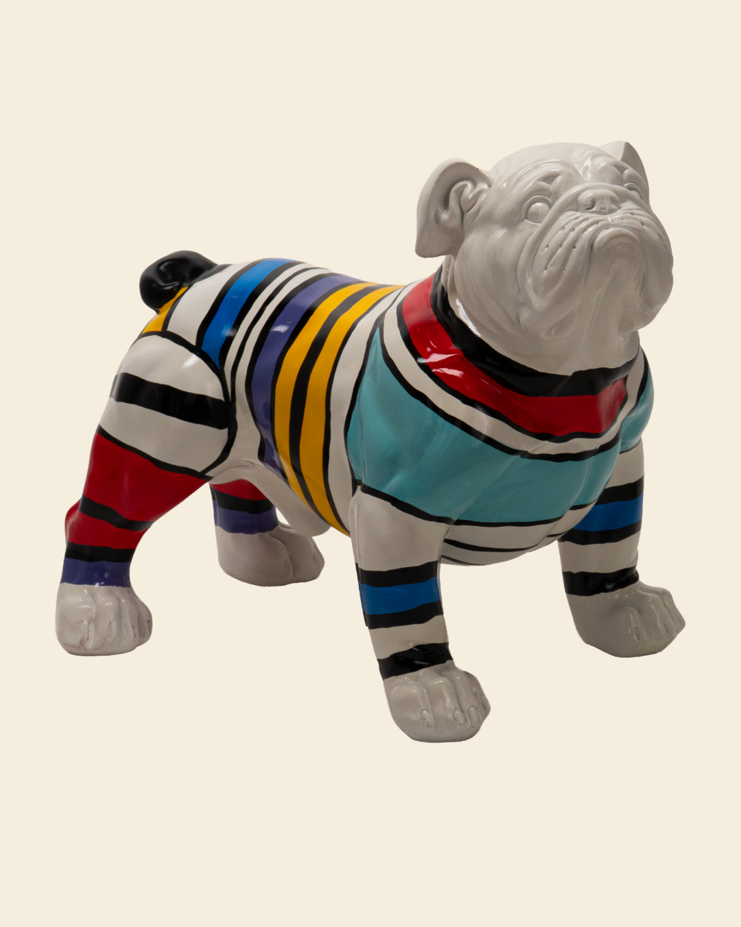 Pinstripe Bulldog Sculpture
