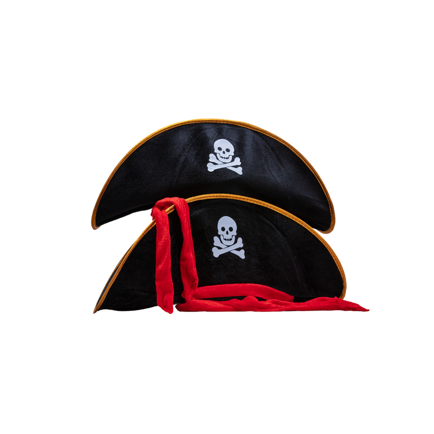 Pirate Hat Black, Red and Gold