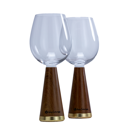 Afrique Wine Glass Set of 2 by Andy Cartwright in Colour Gift Box
