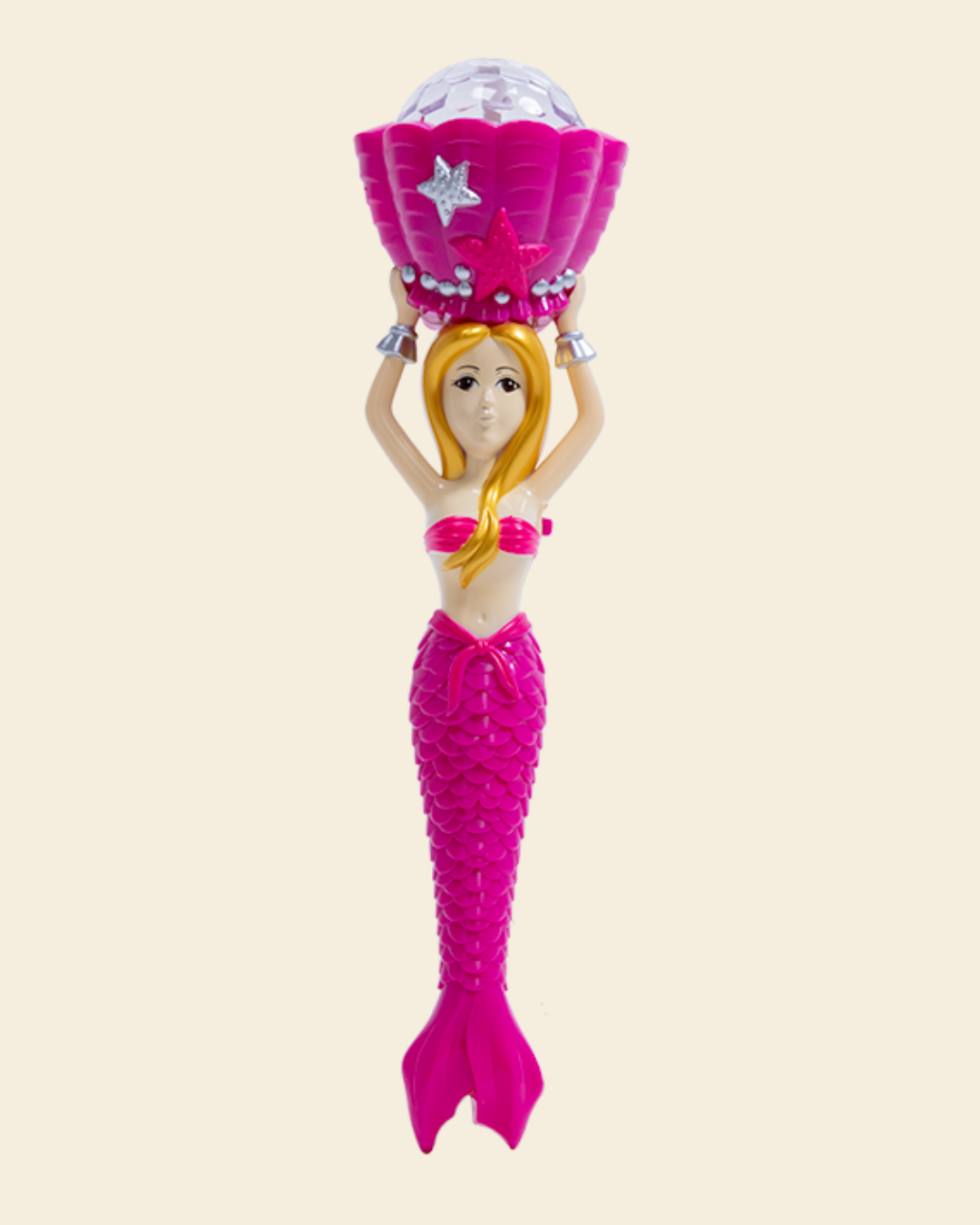 Mermaid Disco Light-Up Wand Novelty Figure — Pink